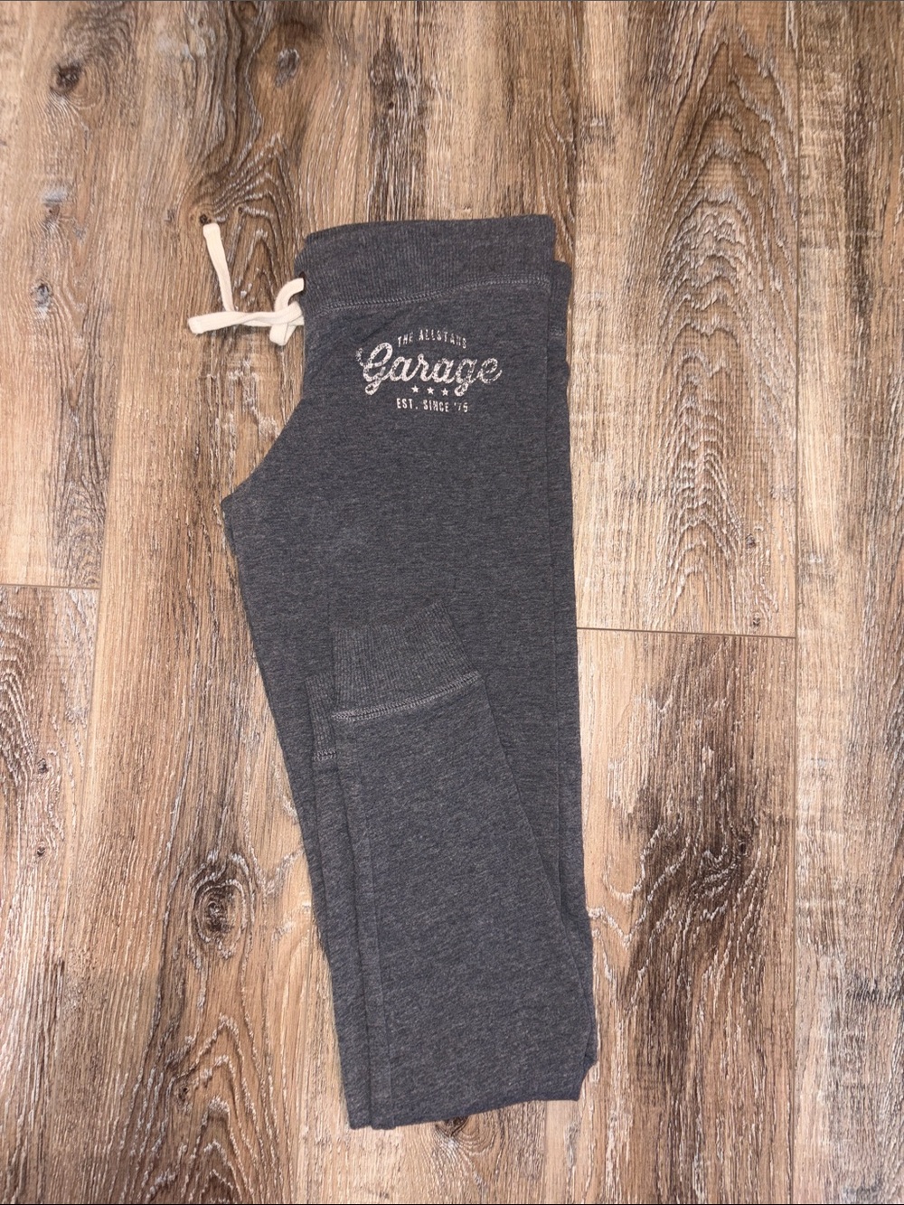 Garage Women's Dark Charcoal Gray Jogger Leggings with Drawstring